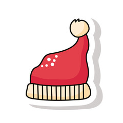 merry christmas santa hat sticker
