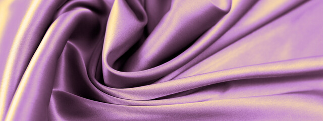 Banner for a website with a beautiful background made of purple - bronze textured fabric.
