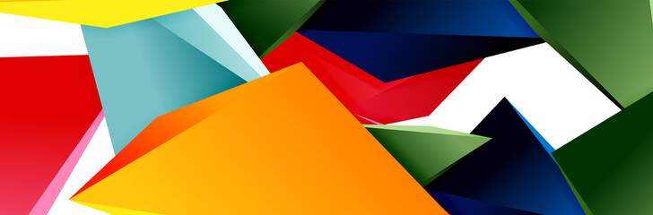 Triangle mosaic abstract background, 3d triangular low poly shapes. Geometric vector illustration for covers, banners, flyers and posters and other