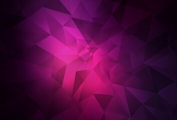 Dark Pink vector abstract mosaic backdrop.