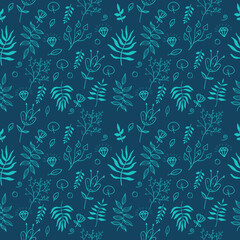 Seamless pattern,tropical leaf, berry, diamond background, elegant textile fabric, wrapping paper backdrop layout. 