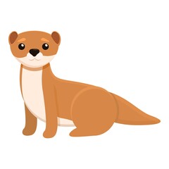 Weasel mink icon. Cartoon of weasel mink vector icon for web design isolated on white background