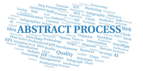 Fototapeta premium Abstract Process typography word cloud create with the text only.