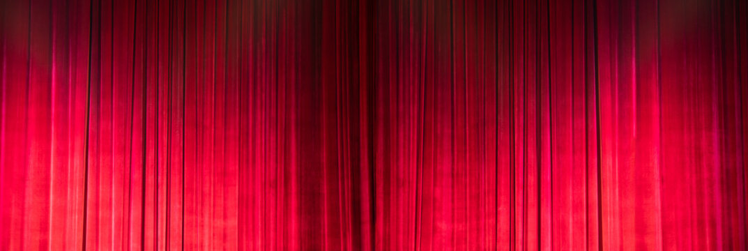 Red Curtain close before theatre drama begin
