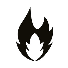 fire flame hot style silhouette icon