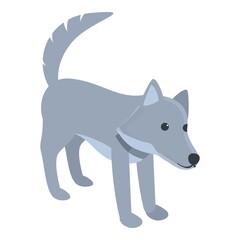 Wolf animal icon. Cartoon of wolf animal vector icon for web design isolated on white background