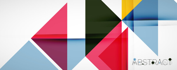 Set of vector triangle geometric backgrounds. Vector illustration for covers, banners, flyers and posters and other designs