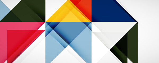 Set of vector triangle geometric backgrounds. Vector illustration for covers, banners, flyers and posters and other designs