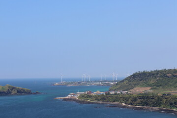 view of the sea and city from the sea