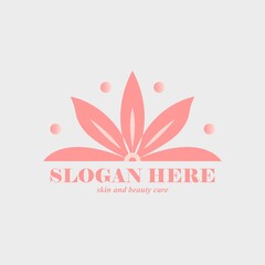 hand drawn modern vector for skin beauty logo