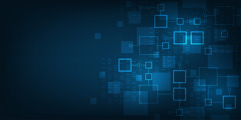 Obraz premium Vector background technology in the concept of digital.