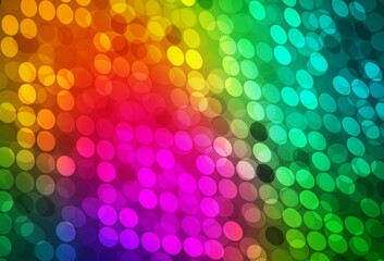 Dark Multicolor vector layout with circle shapes.