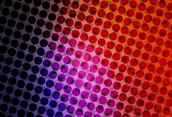Dark Pink, Red vector background with bubbles.