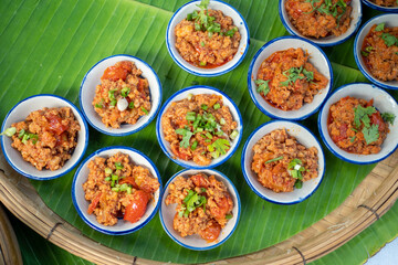 Northern Thai food  (Spicy Northern Thai Pork and Tomato dip).