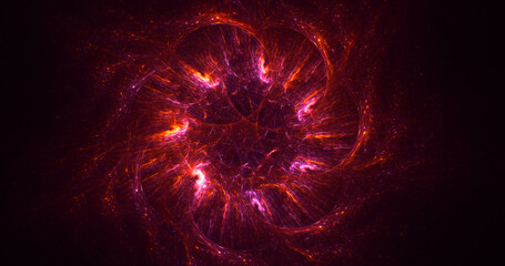 3D rendering abstract round light background