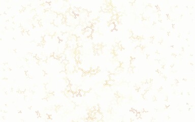 Light Orange vector pattern with artificial intelligence network.