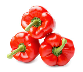 Red bell pepper on white background