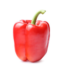 Red bell pepper on white background