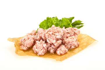 Homemade pork minced meat for cooking