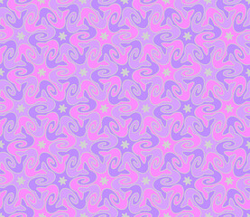 Stained glass texture from flowers. Seamless pattern. Wrapping paper.	