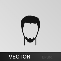 male hairstyle and beard icon.Element hairstyles icon. Premium quality graphic design. Signs, symbols collection icon for websites, web design