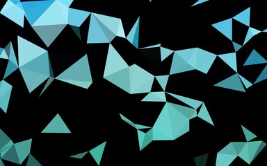 Light Blue, Green vector triangle mosaic texture. A vague abstract illustration with gradient. Textured pattern for background.