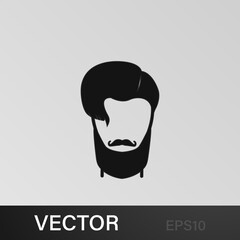 male hairstyle and beard icon.Element hairstyles icon. Premium quality graphic design. Signs, symbols collection icon for websites, web design