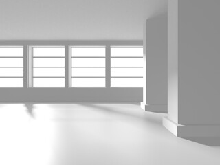 White Modern Background. Abstract Building Concept