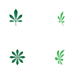 Set Canabis Logo Template vector symbol nature