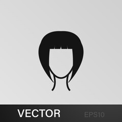female hairstyle icon.Element hairstyles icon. Premium quality graphic design. Signs, symbols collection icon for websites, web design