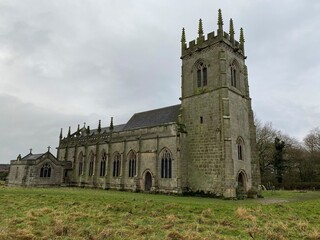 Fototapeta premium Battlefield Church in Shropshire in the winter