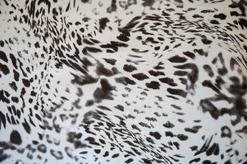 Black and white abstract camouflage. The concealment pattern on a fabric. Conception of winter masking.