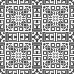 Geometric greek seamless pattern. Modern background. Repeat tribal ethnic tribal backdrop. Greek ornaments. Geometrical shapes, squares, mazes, greek key, meanders. Ornate abstract elegant design