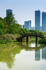 Lakeside modern office building in China