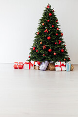 New Year's holiday interior Christmas tree decor gifts