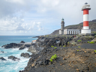 Lighthouse on the island La Palma, Faro de Fuencaliente. High quality photo