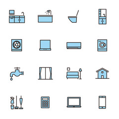 シンプルアイコンセット：ハウスクリーニング