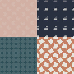 Abstract vector drawing. Mid century modern boho style