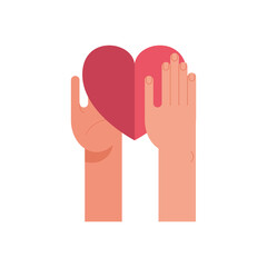 heart of love feeling in hands lifting