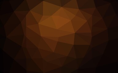 Dark Yellow, Orange vector abstract mosaic backdrop. Shining illustration, which consist of triangles. Polygonal design for your web site.