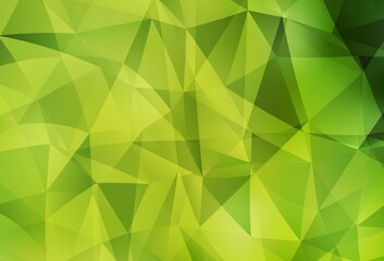 Fototapeta premium Light Green, Yellow vector polygon abstract background.