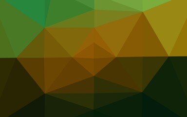 Fototapeta na wymiar Dark Green, Yellow vector shining triangular background. Brand new colorful illustration in with gradient. Textured pattern for background.