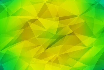 Obraz premium Light Green, Yellow vector polygon abstract layout.