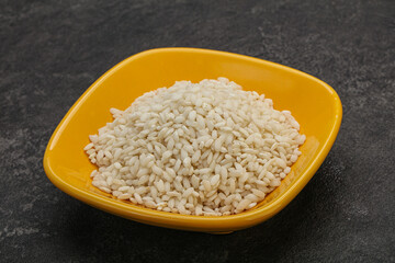 Raw arborio rice for Risotto