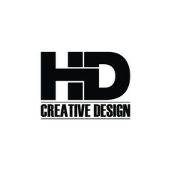 Letter HD simple logo design vector