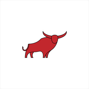 Vector red bull logo minimalism