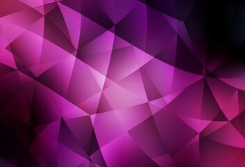 Obraz premium Dark Purple, Pink vector polygon abstract backdrop.