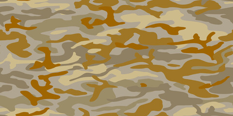 Abstract camouflage seamless pattern. Camo background, natural curved wavy shapes, forms