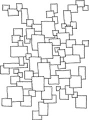Doodle relax antistress coloring book with rectangle patches for adults and children. Vector file.