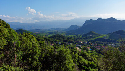 Fototapeta na wymiar Patrimonio hills in Upper Corsica